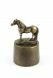 Horse funeral urn bronzed