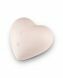 Pet urn with pawprints 'Heart' satin white in several sizes