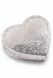 Pewter keepsake urn heart with roses