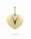 Yellow gold plated memorial pendant Heart