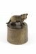 Cat ashes urn small walking bronzed