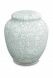 Porcelain cremation urn for ashes 'Classica' - Marine water relief