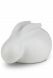 Rabbit cremation ashes urn matte white