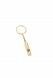 Keychain Cremation Ashes Urn Pendant 'Cylinder' with pawprint gilded
