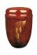 Red steel cremation urn 'Reed'
