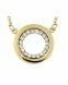 Symbol necklace 'Inner circle' 14ct bicolor gold with zirconia stones