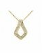 Symbol necklace 'Ornament' 14ct yellow gold with zirconia stones
