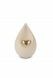 Keepsake urn for ashes Teardop with heart natural ash