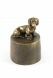 Dachshund funeral urn bronzed