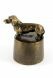 Dachshund cremation ashes urn bronzed