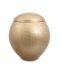 Crystal glass cremation urn Gold Frost