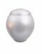 Crystal glass cremation urn Silver Frost