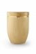 Alder wood cremation urn with brushed gold stripe