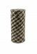 Handwoven wicker cremation urn for ashes - black/tan