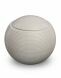 Spherical ceramic urn for ashes 'Memento' satin white