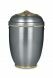 Grey cremation urn made from steel