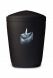Black metal/steel funeral urn 'Candlelight'