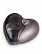 Ceramic cremation ashes urn 'Heart' with removable magnetic heart