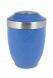 Blue cremation urn made from steel