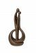 Ceramic art urn 'Forever means a lot' | bronze & silver grey
