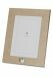 Light brown photo frame urn with small silver heart for cremation ashes