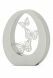 Stainless steel funeral urn 'Oval butterflies'
