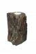 Candle holder keepsake funeral urn 'Tree log' bronze