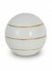 Black cremation urn for ashes 'Atlas' with gold lines