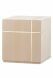 Wooden Urn for Ashes 'Cube' natural lime with golden cross
