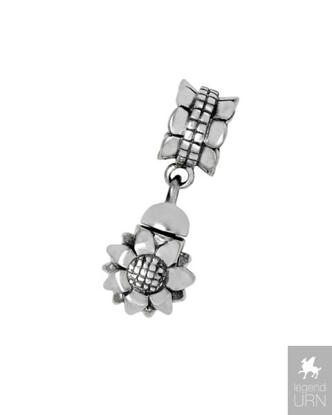 Onbevreesd Agressief Impressionisme Silver ashes charm 'Sunflower' for Pandora bracelet | legendURN |  Legendurn.com
