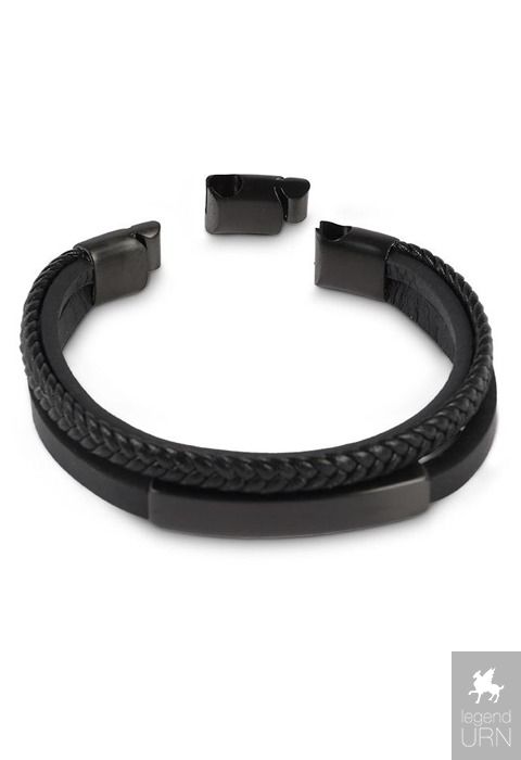 Leather cremation ash holder bracelet for everyday wear | legendURN US