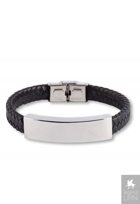 Black braided Leather Ashes Bracelet for Men and Woman | legendURN US