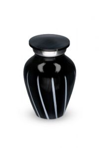 Aluminium mini urn 'Elegance' black wood look