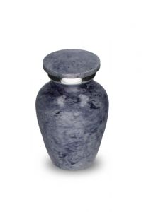 Small cremation urn for ashes 'Elegance' purple nature stone look
