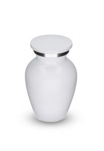 Aluminium mini urn 'Elegance' matte white