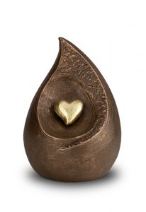 Ceramic art urn for ashes 'Tear in loving memory'