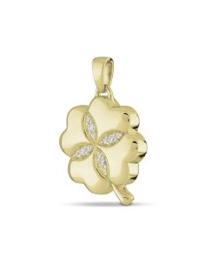 Pendant for ashes 'Four-leaf clover' made of gold