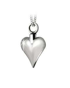 Cremation ashes pendant silver heart