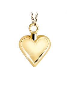 Ash jewel pendant Golden Heart