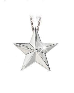 Silver cremation ashes jewel  'Star'
