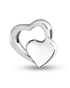 Ashes pendant with zirconia stones 'Heart'