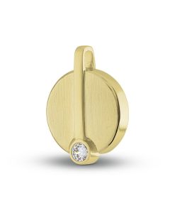 Pendant for ashes 'Round' made of gold with diamond