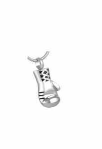 Stainless steel ash pendant 'Boxing glove'