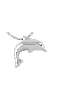 Stainless steel ash pendant 'Dolphin'