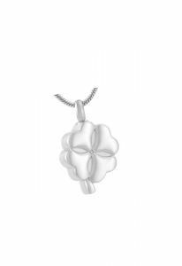 Stainless steel ash pendant 'Four-leaf clover'