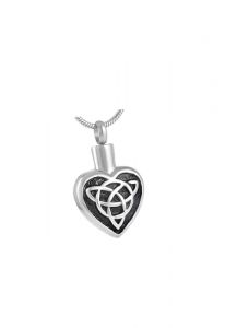 Stainless steel ash pendant 'Heart'