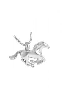 Stainless steel ash pendant 'Horse'