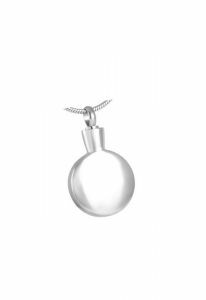 Stainless steel ash pendant 'Round'