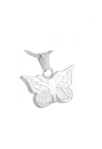 Stainless steel ash pendant 'Butterfly'