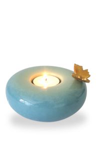 Baby (premature) cremation urn with butterfly and candle holder